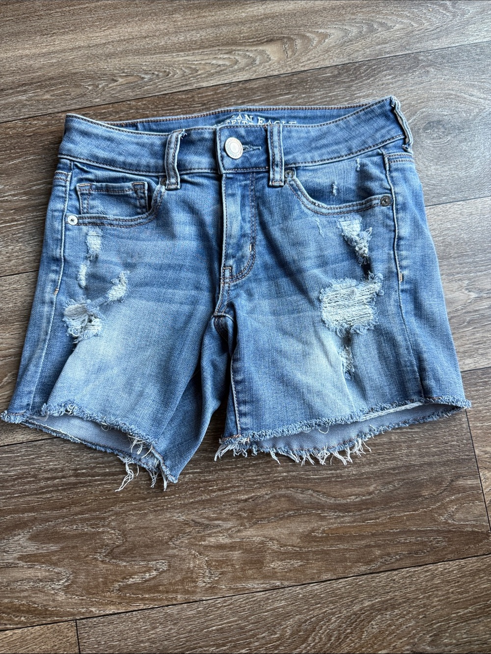 AE Midi Denim Shorts